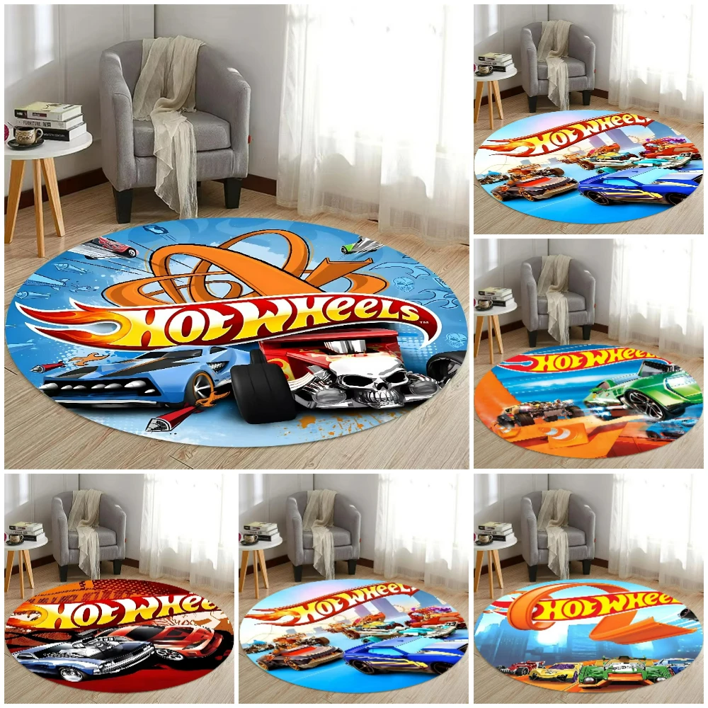Tech Room Accessories - Круглый ковер с принтом Hot Wheels