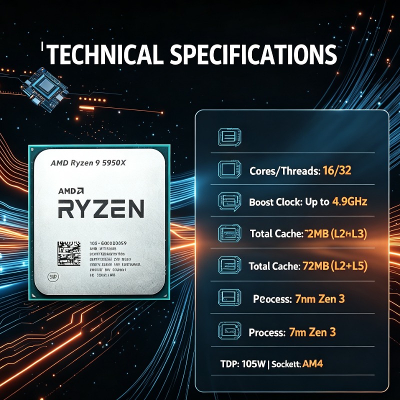 Процессор AMD Ryzen 9 5950X, 1 – обзор и цена Amd Cpu Ryzen 9